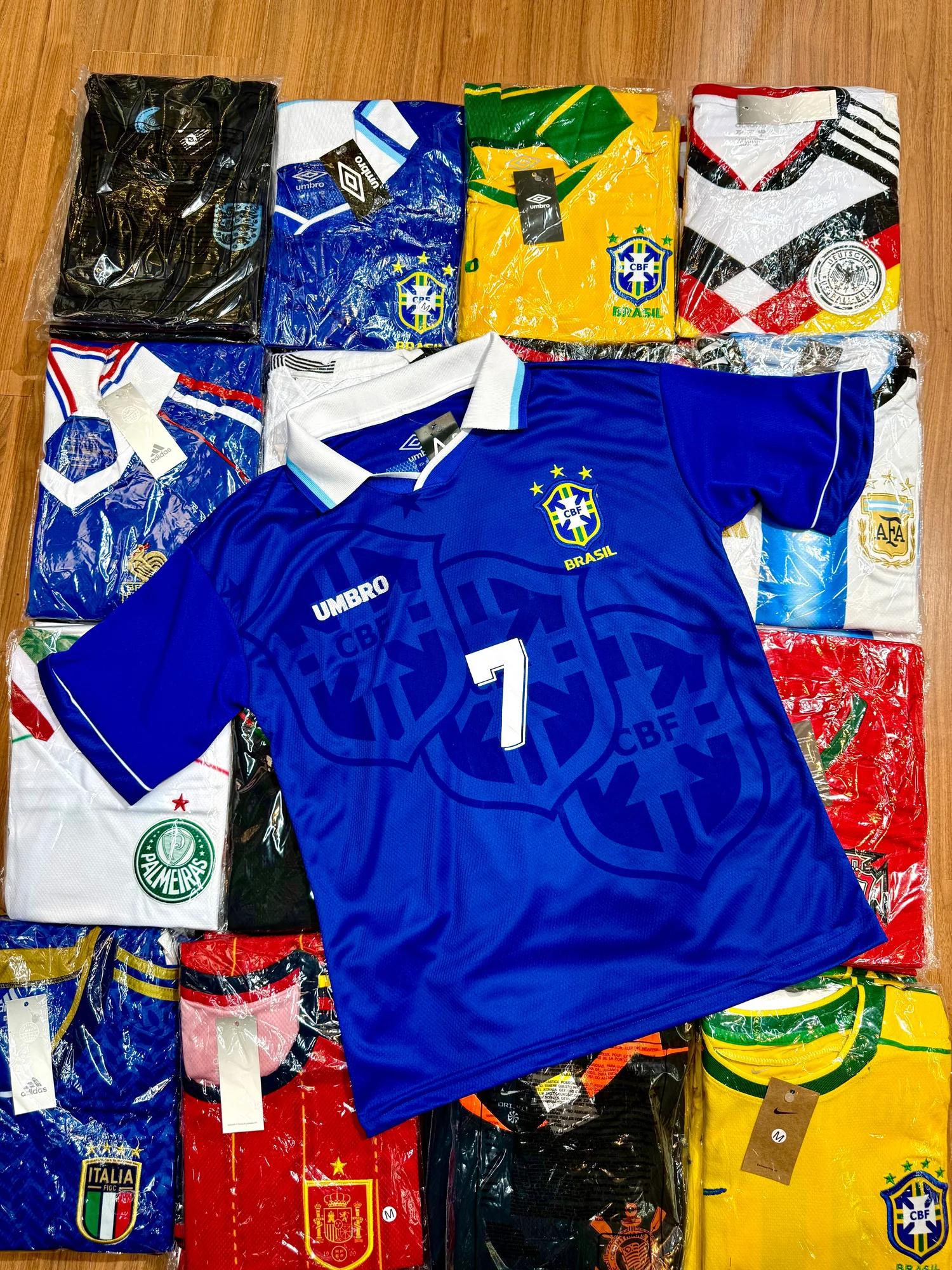 CAMISA DE TIME - BRASIL RETRO AZUL 